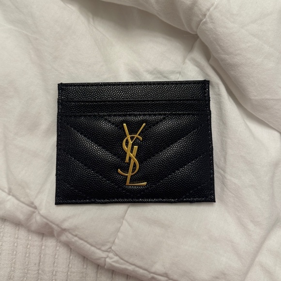 Handbags - Gold YSL Card Holder